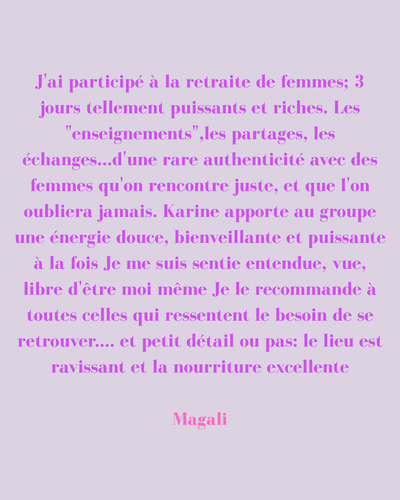 Retraite transformatrice pour femmes Tarn