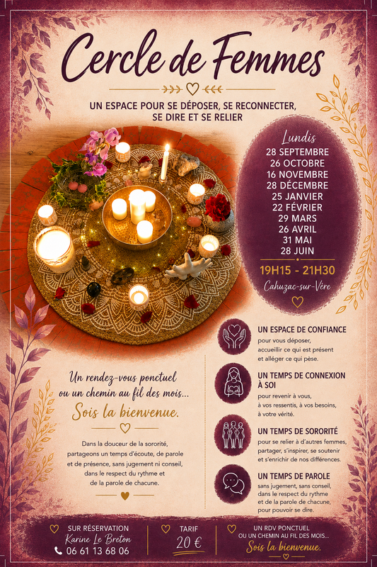 Flyer des cercles de femmes à Cahuzac-sur-Vère dans le Tarn